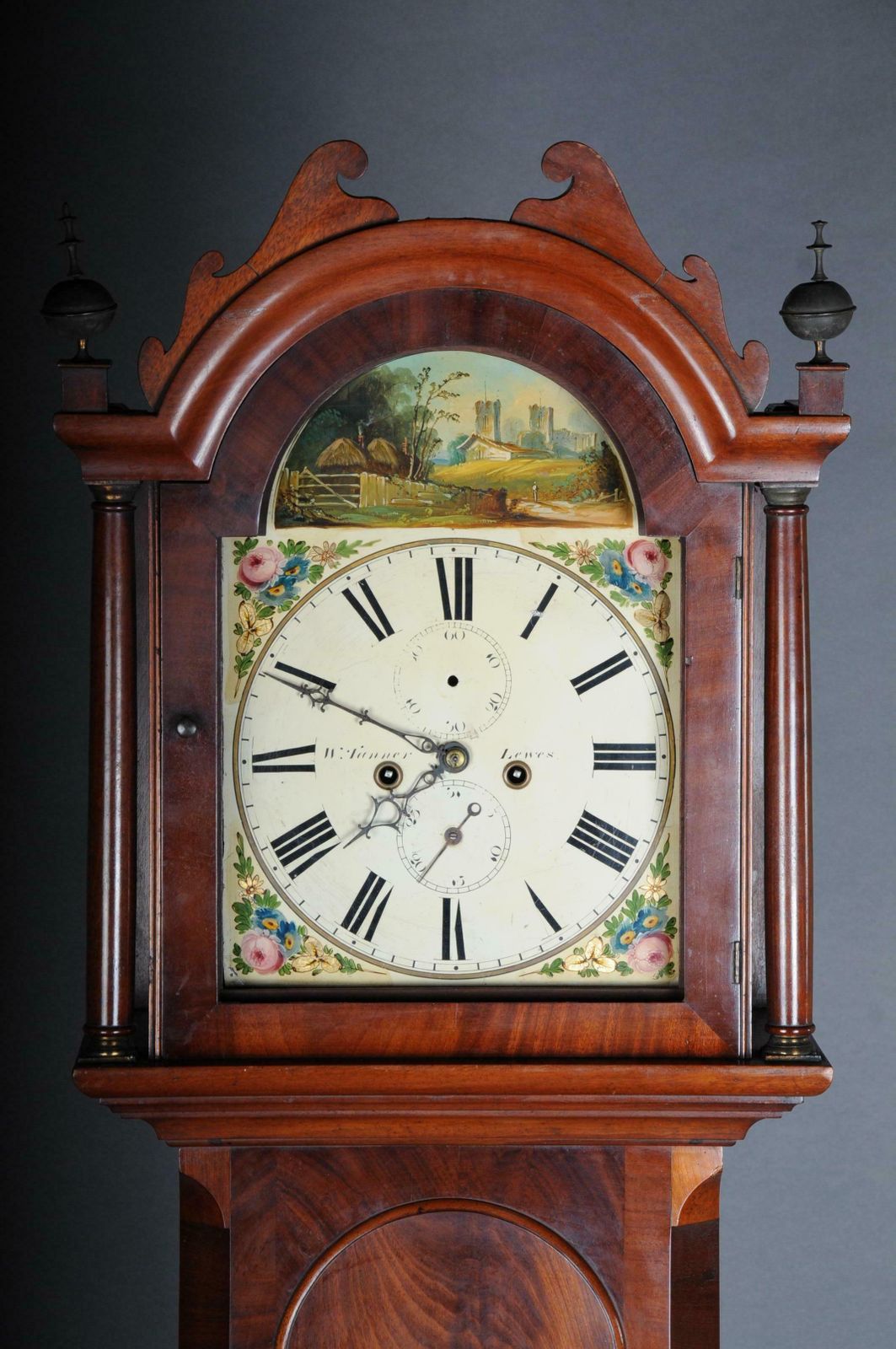 Beautiful Antique English Grandfather Clock Mahogany 19th Century photo Home Decor