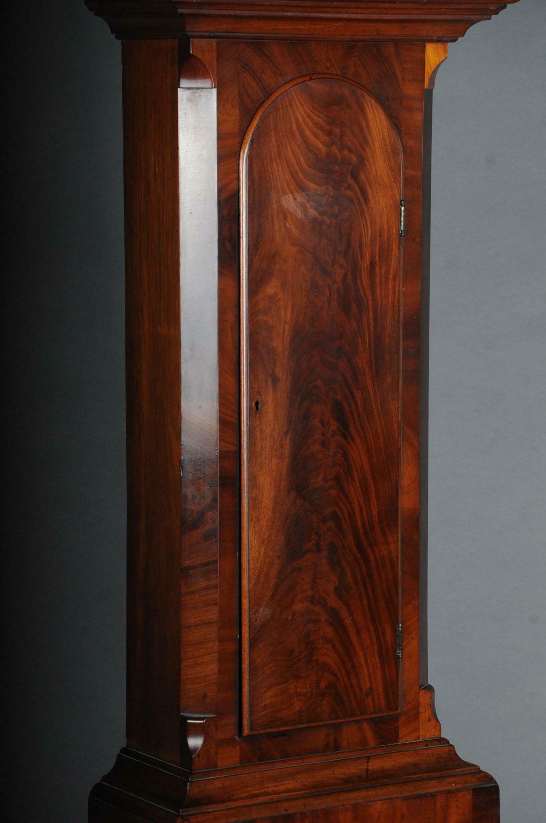 photo furniture Beautiful Antique English Grandfather Clock Mahogany 19th Century