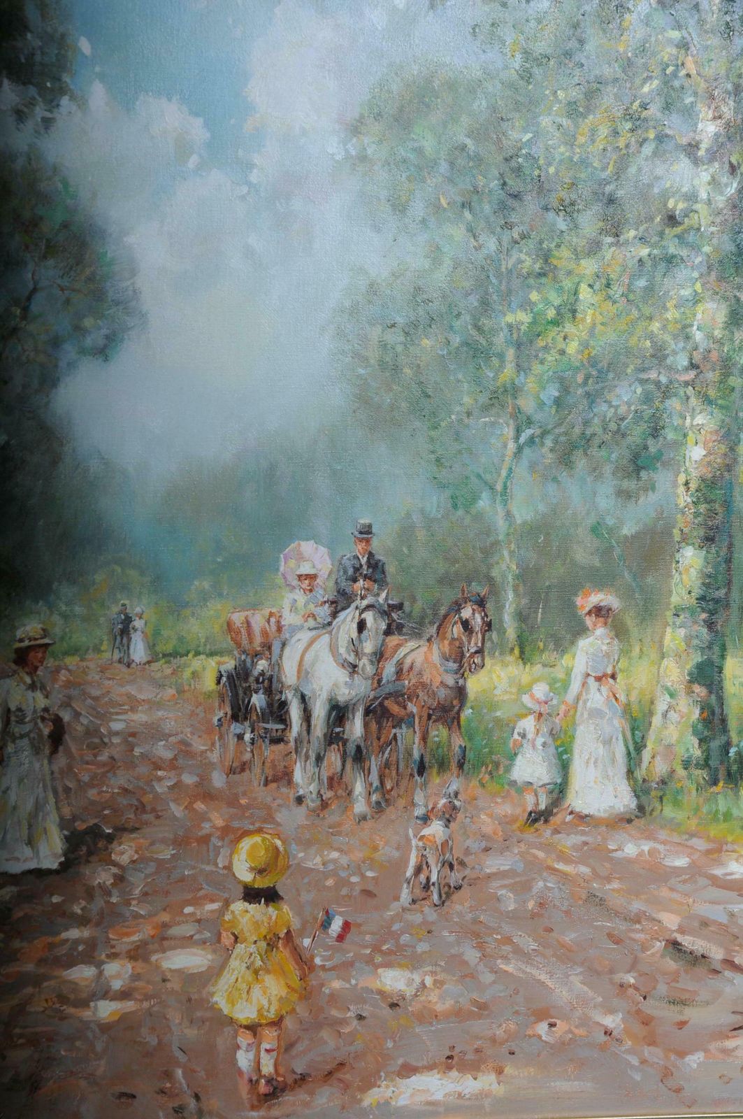 Art Impressionist Café Landscape France 20th Century photo