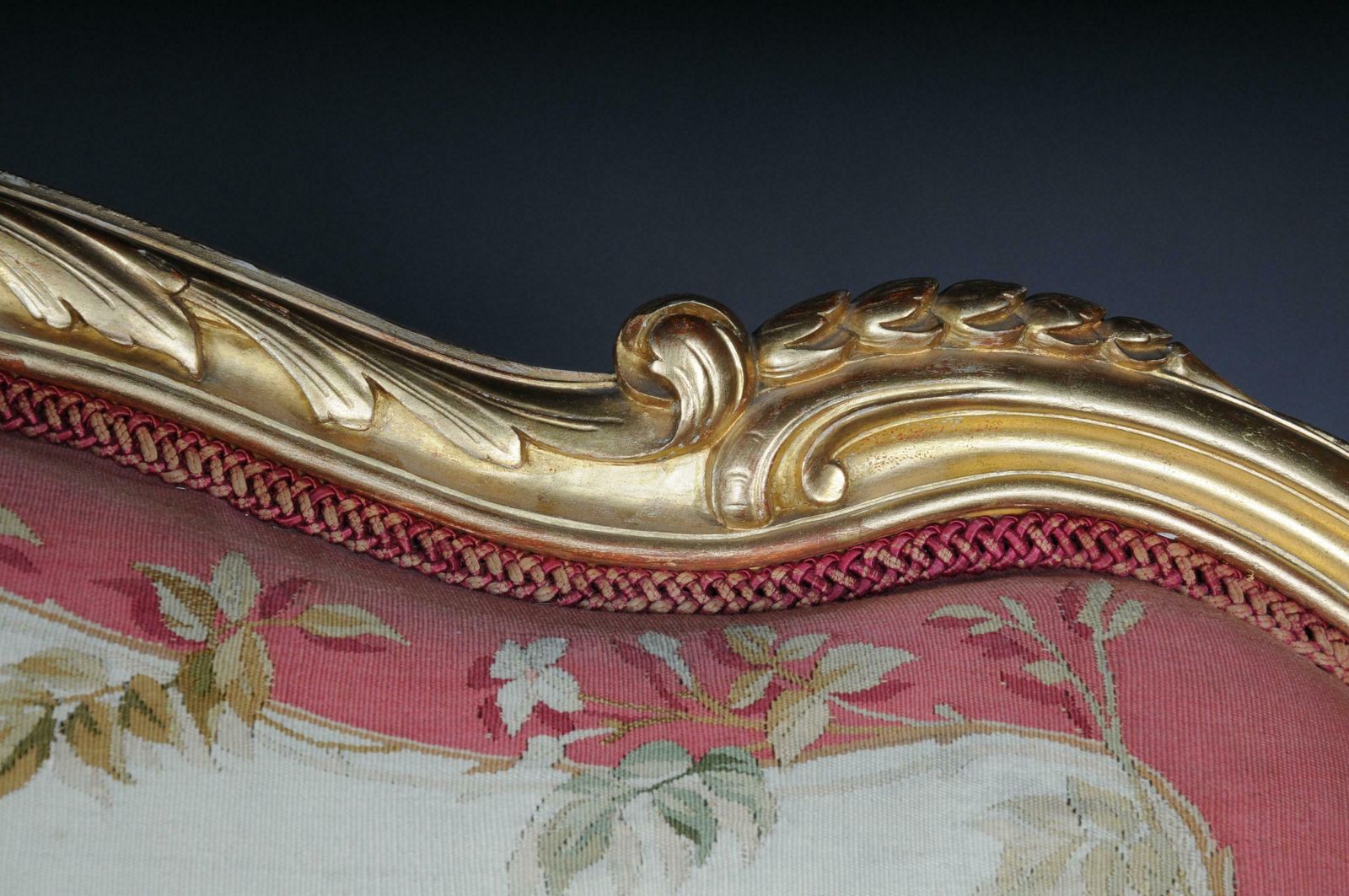 photo furniture Royal Louis XV Or Rococo Tapestry Sofa And Chairs Gold Napoleon III 1880