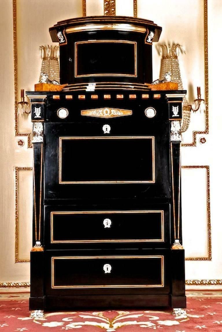 20th Century Empire Style Courtly Lion Secretaire photo furniture