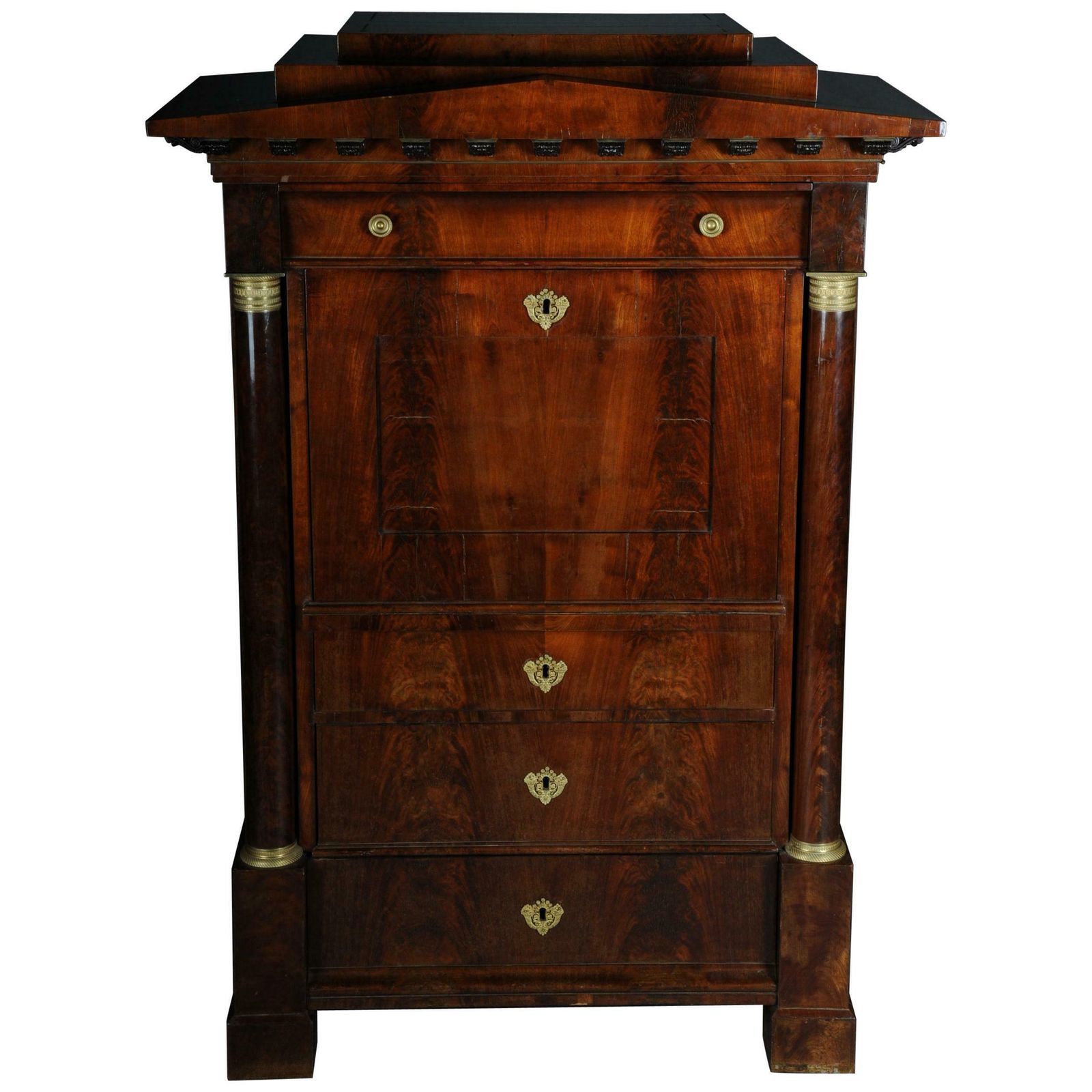 Museum Biedermeier Secretary Signed By Adolph Friedrich Voigt Circa 1825