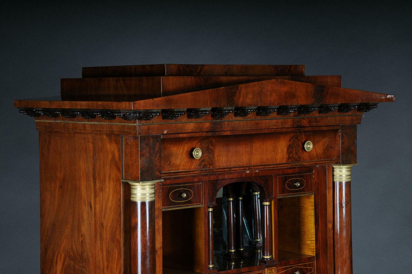 photo for sale Museum Biedermeier Secretary Signed By Adolph Friedrich Voigt Circa 1825