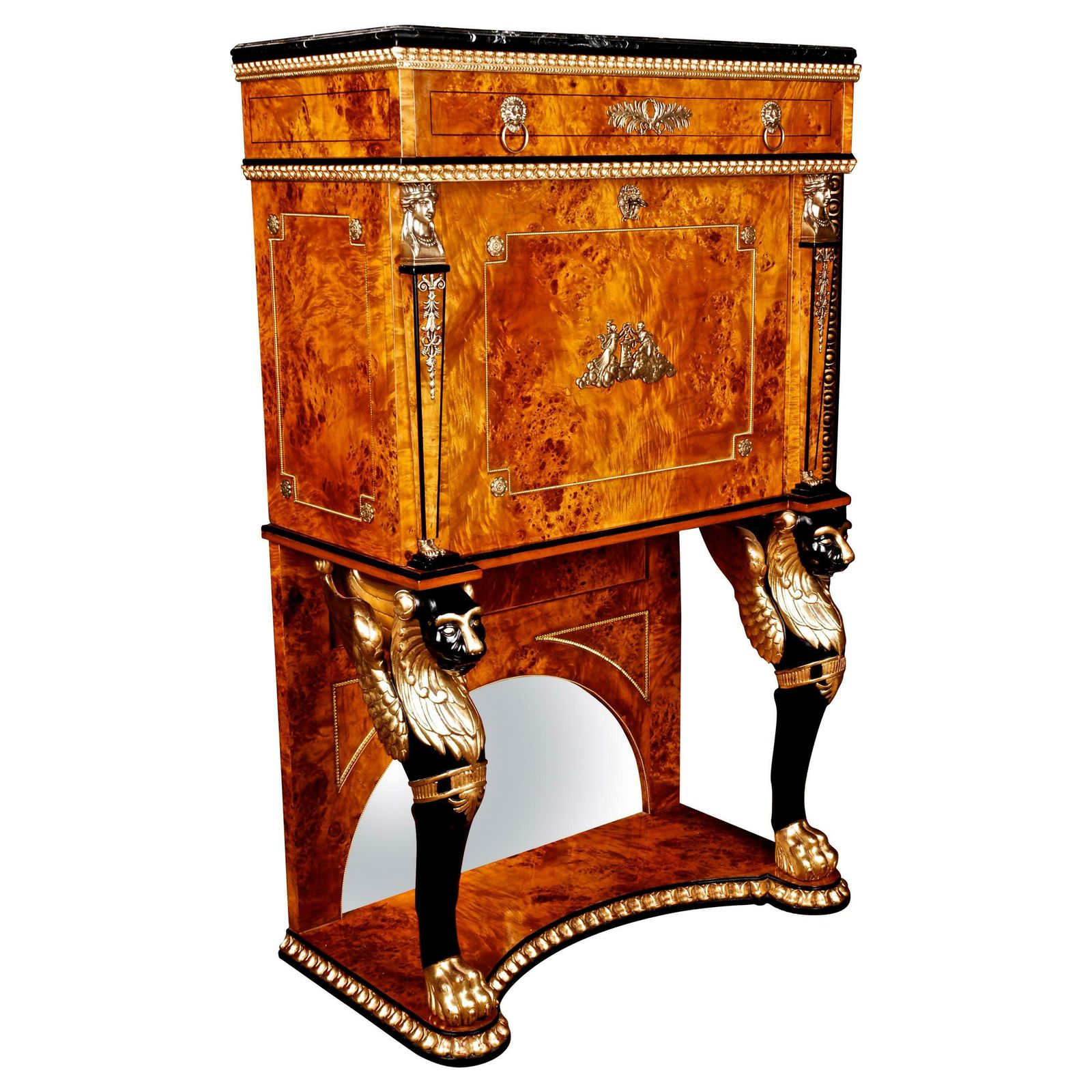 20th Century Biedermeier Style Napoleon Secretaire