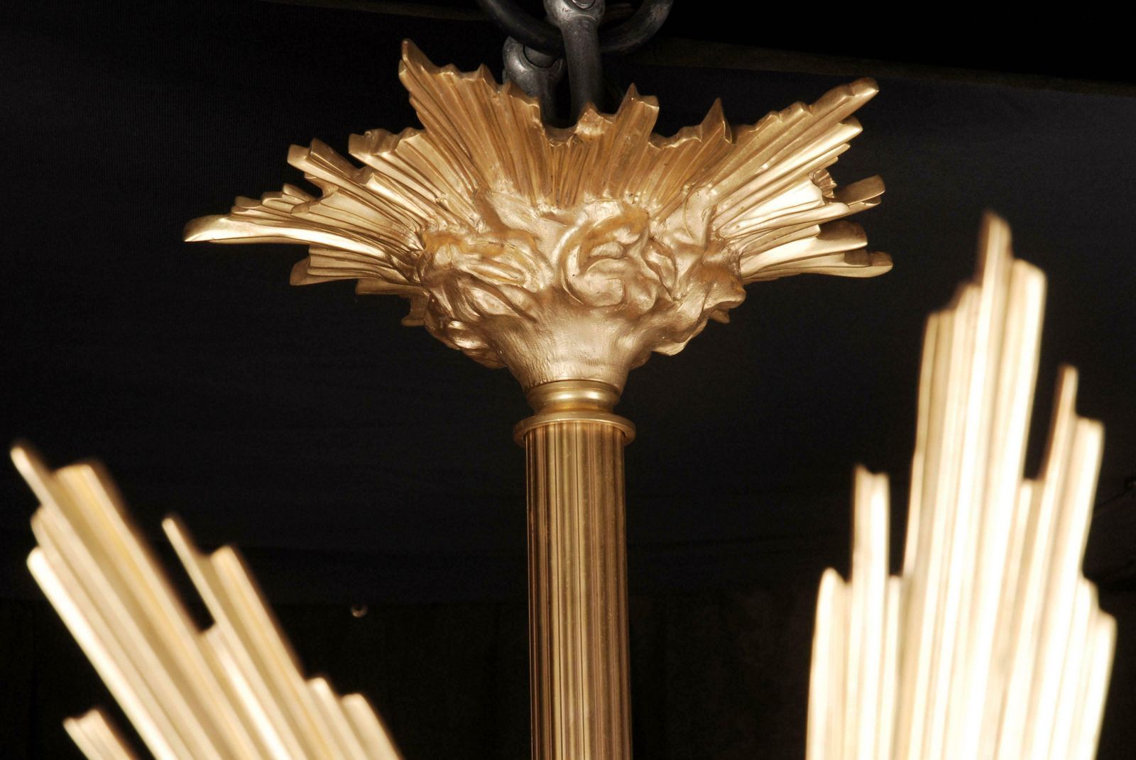20th Century Louis XV Style Cast Bronze Candelabra Chandelier photo for sale