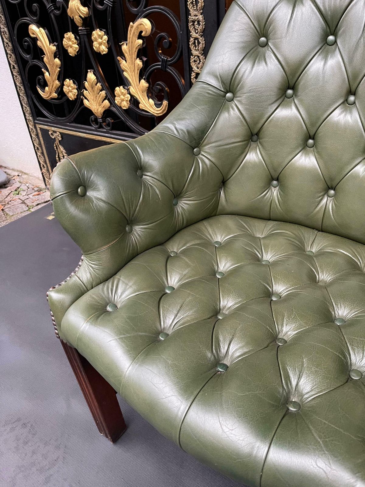 3454.0 Set Of 4 English Chesterfield Lounge Chairs / Armchairs, Wade , 20th Century photo