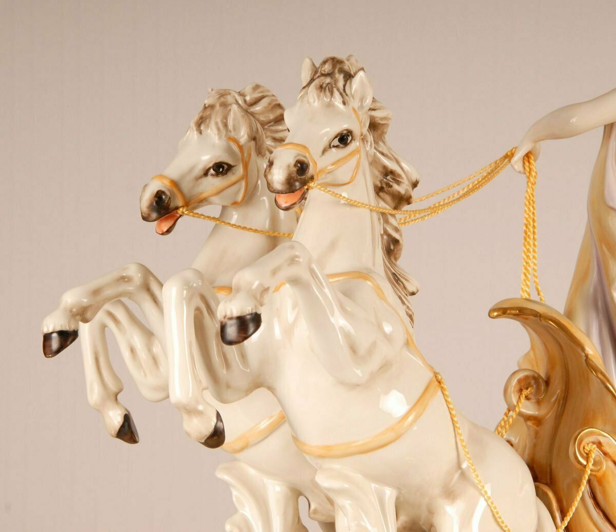 Mid Century Italian Porcelain Sculpture Of Diana The Huntress By Cesare Villari For Capodimonte photo for sale