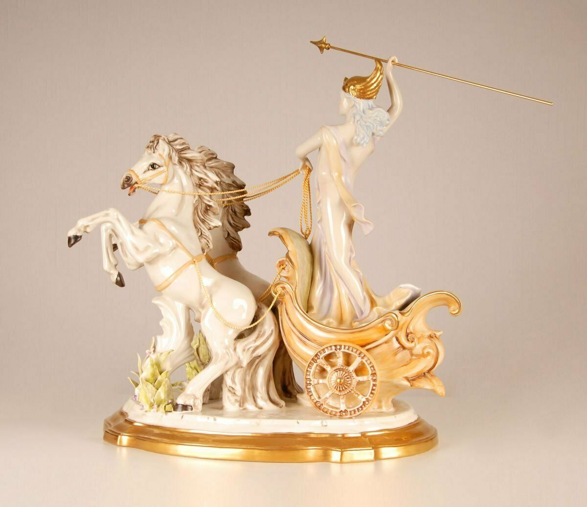 photo buy Mid Century Italian Porcelain Sculpture Of Diana The Huntress By Cesare Villari For Capodimonte