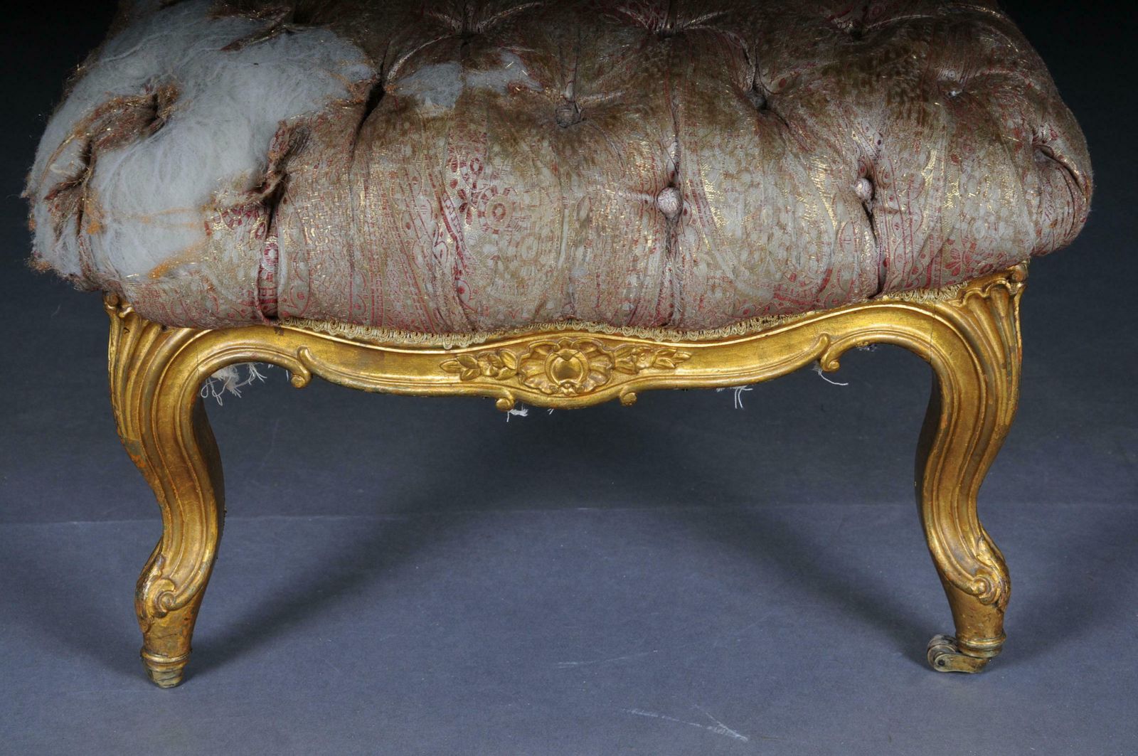 photo for sale 3 French Salon Lounge Chairs From The Bellevue Palace In Berlin, Gold From 1890