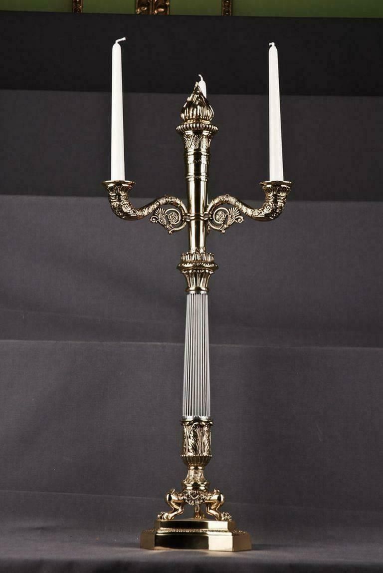 photo for sale 20th Century Empire Style Three Claw Feet French Candelabra