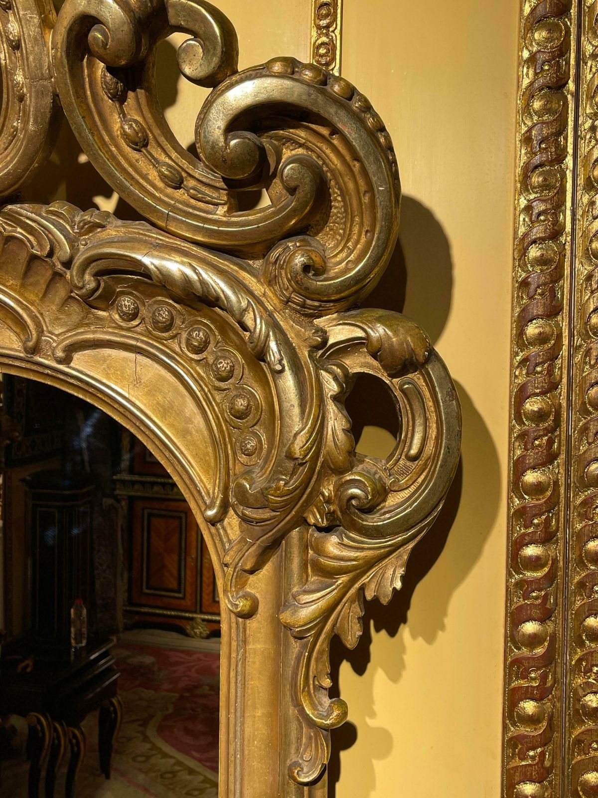 Stately Gilded Parlour Wall Mirror, Napoleon III photo Home Decor