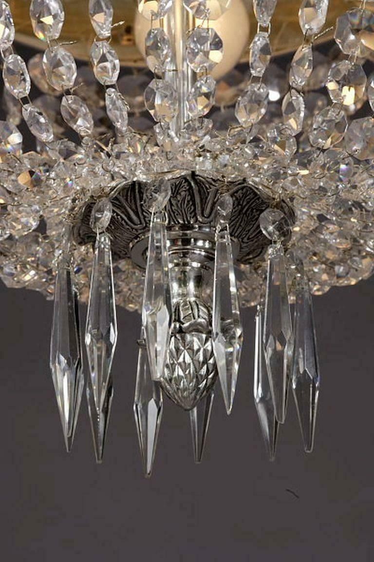 20th Century Biedermeier Style Basket Chandelier photo vintage