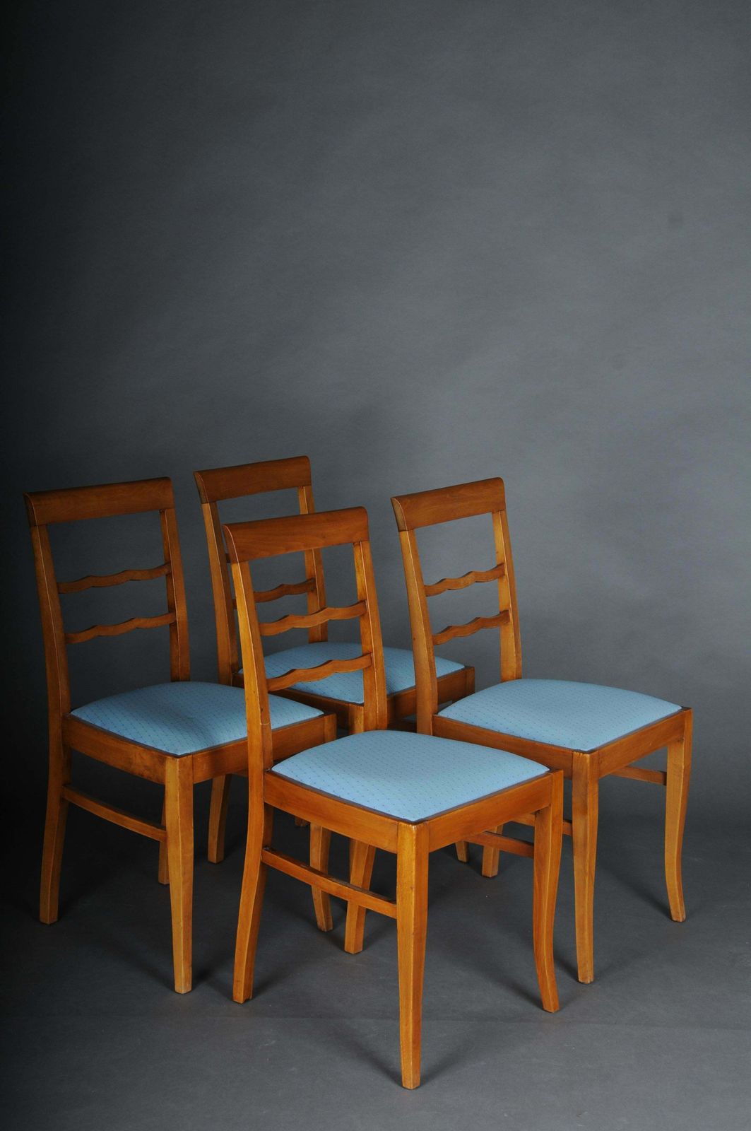 20th Century Set Of 4 Biedermeier/Art Deco Chairs, Birch photo 2792.0
