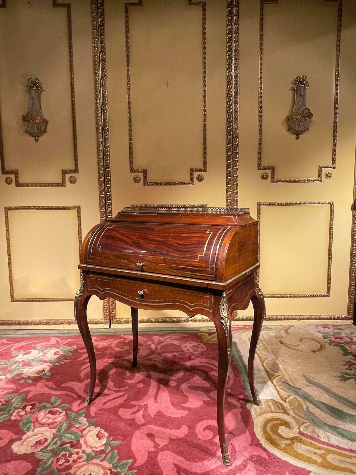 photo for sale Unique French Roll Up Secretary/Desk In The Transition Style From Around 1890