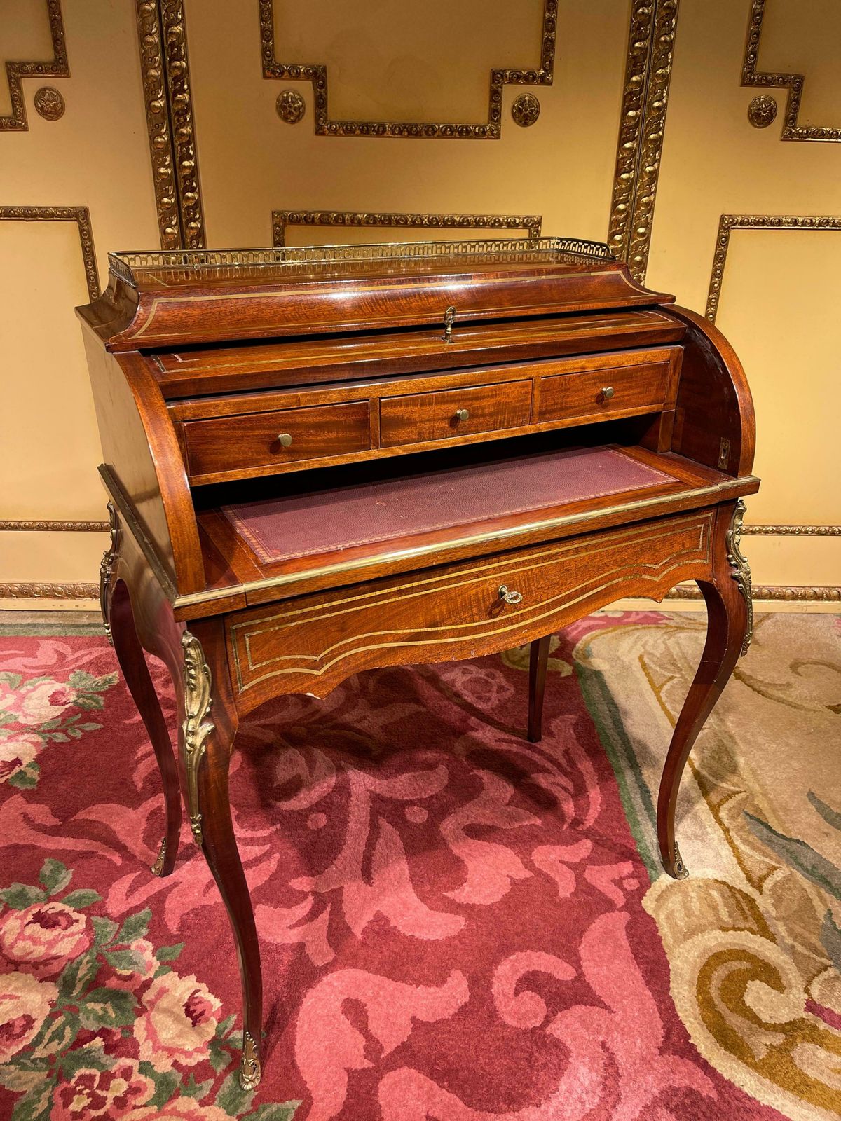 photo buy Unique French Roll Up Secretary/Desk In The Transition Style From Around 1890