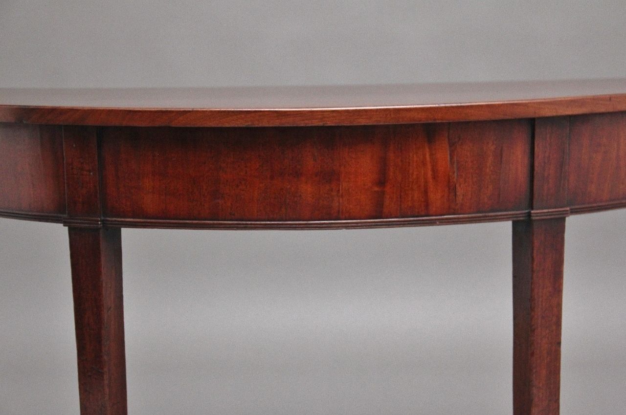 19th Century Mahogany Demi Lune Console Table photo vinterior