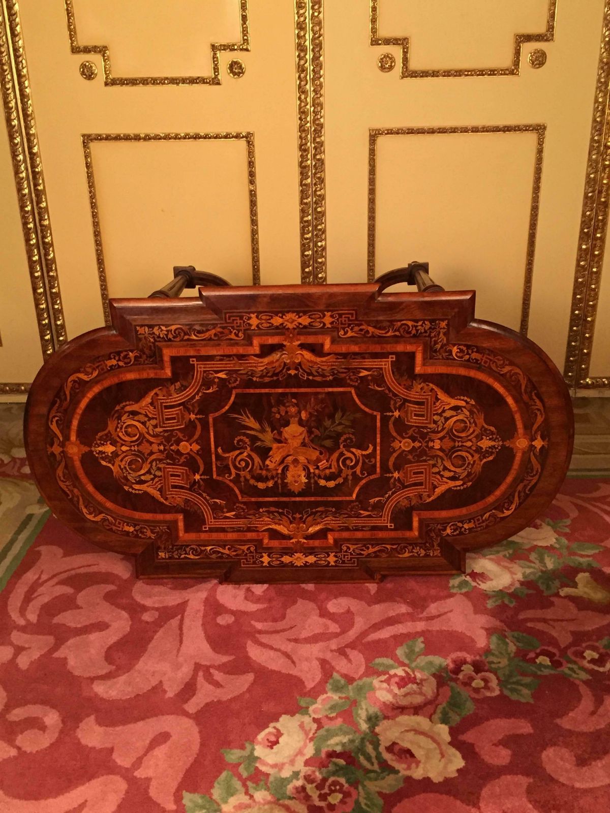 19th Century Marquetry Salon Table Louis XVI With Noble Veneer photo 5177.0