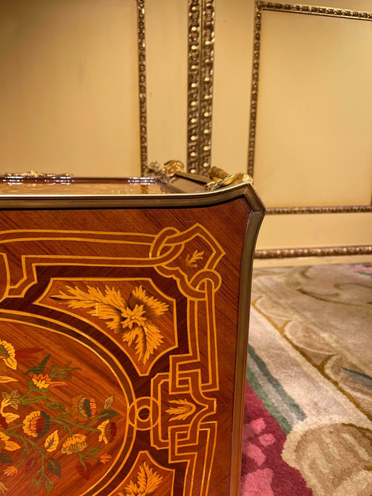 photo vintage 20th Century Side Table Chest Of Drawers Napoleon III Marquetry