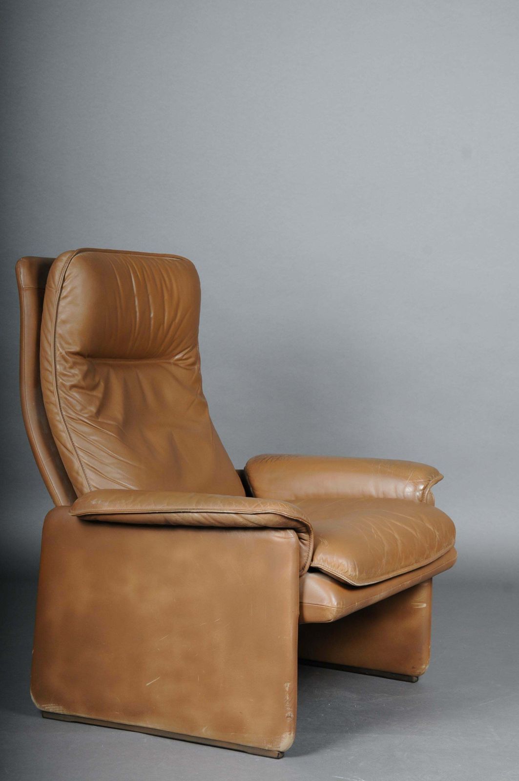 Ds50 De Sede Lounge Chair Set, Switzerland, 1970s, Leather Brown / Beige photo for sale