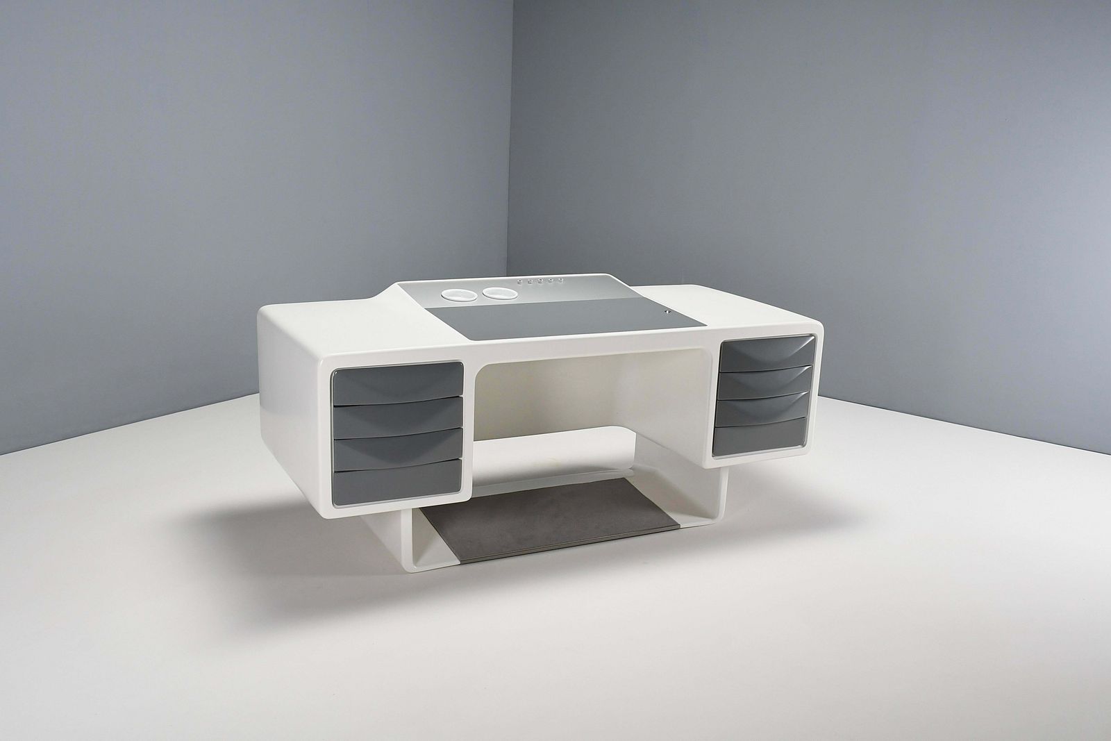 Rare Fibreglass Directors Desk By Ernest Igl For Wilhelm Werndl, 1970s photo furniture