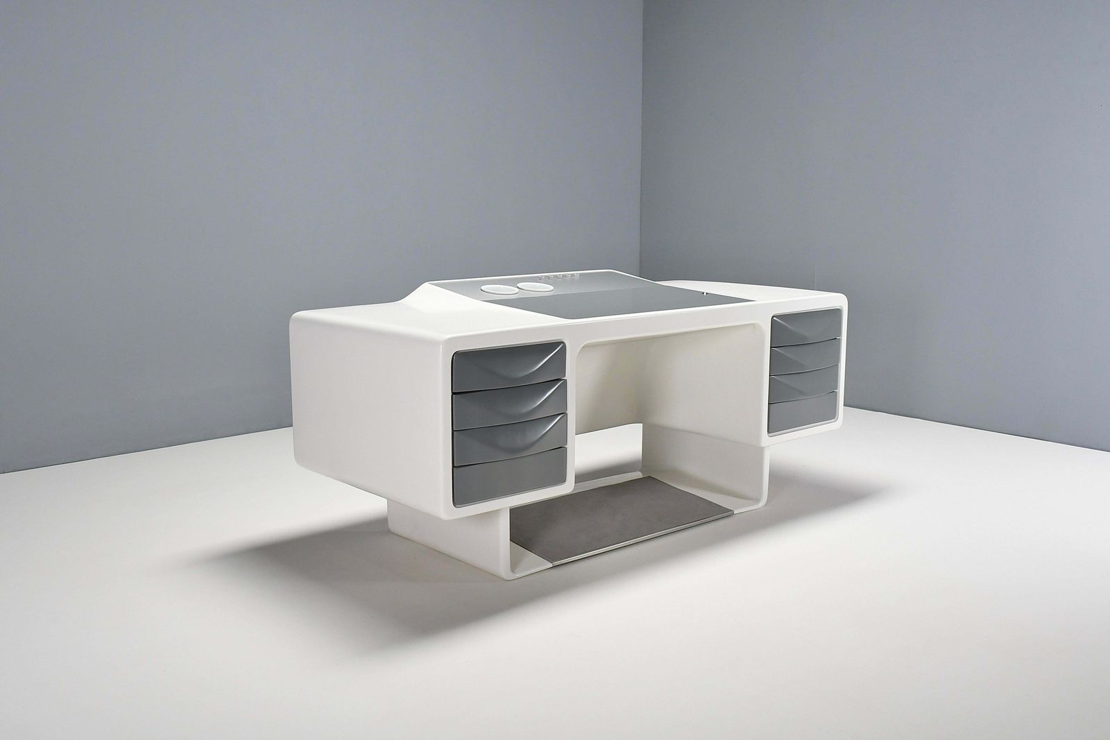 Rare Fibreglass Directors Desk By Ernest Igl For Wilhelm Werndl, 1970s photo vinterior