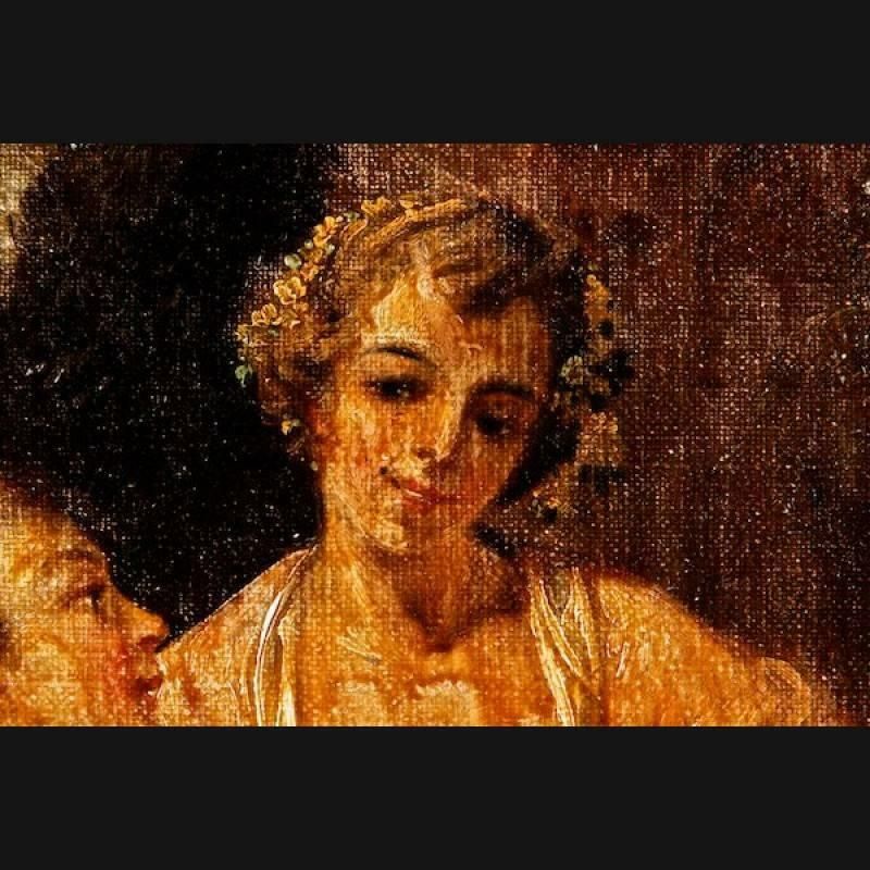 19th Century Baroque Style Painting Josef Mariano Kitschker photo for sale
