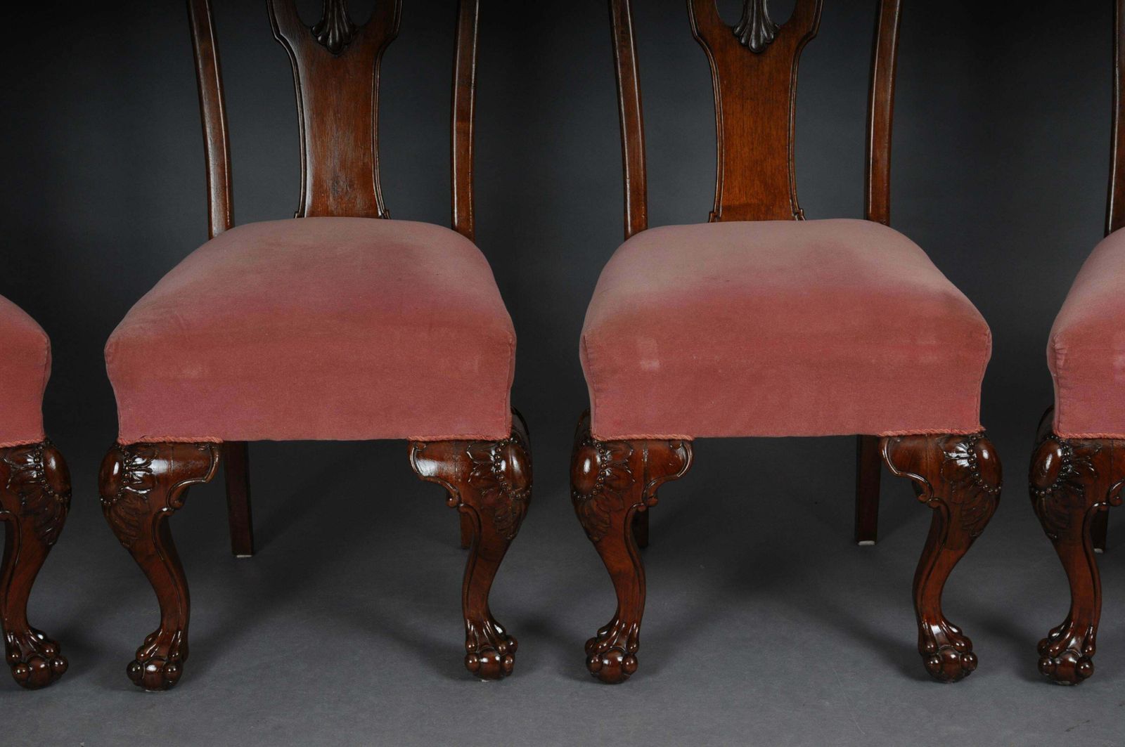 Beautiful Set Of 4 English Baroque Chairs, Circa 1880 photo for sale