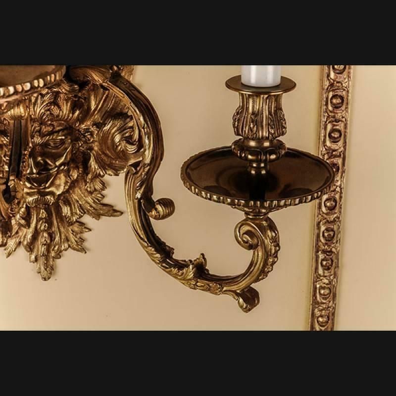 19th Century Regency Louis XV Style Bronze Gilt Pair Of Wall Lights photo furniture