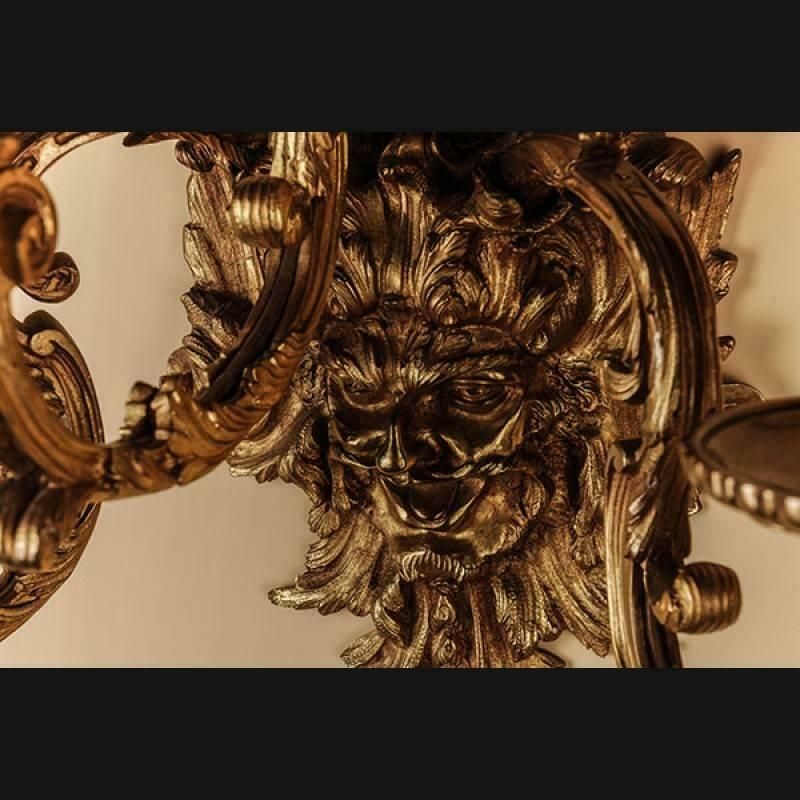 19th Century Regency Louis XV Style Bronze Gilt Pair Of Wall Lights photo 3505.0