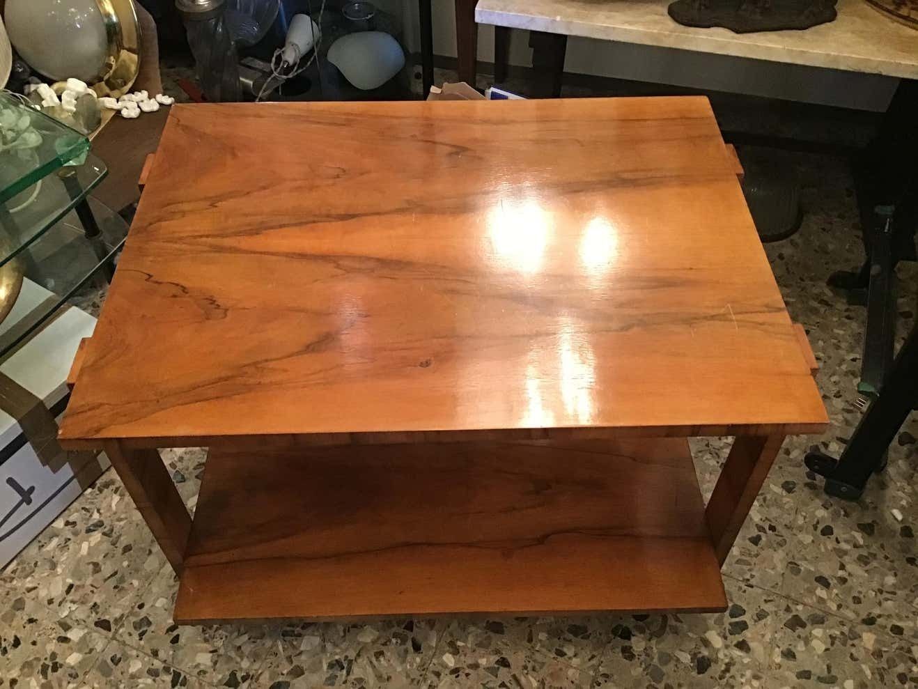 Osvaldo Borsani Coffee Table Wood 1940 Italy photo Furniture