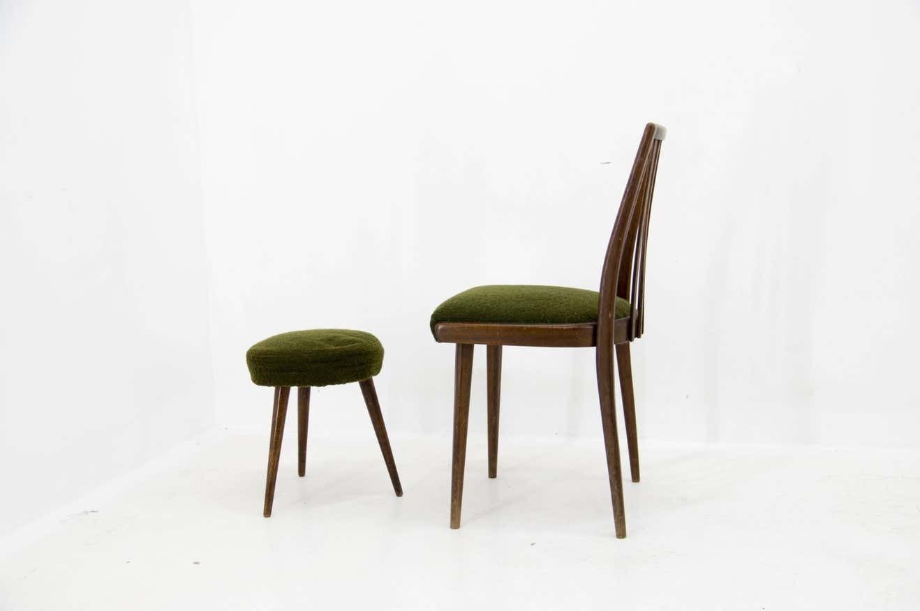 Set Of Chair And Stool Czechoslovakia 1960s photo Furniture