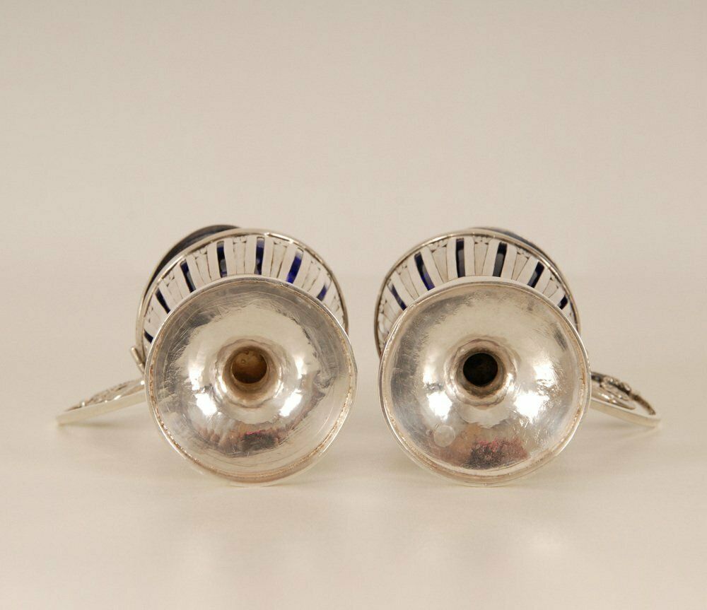 photo furniture Early 19th Century Sterling Silver French 1st Empire Napoleonic Mustard Pots, Set Of 2