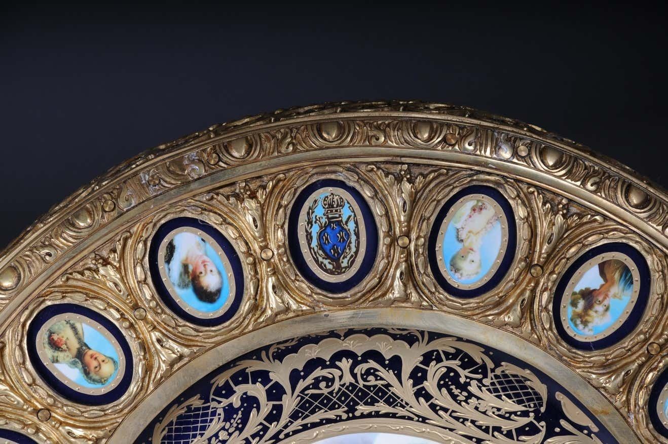 photo vinterior Imperial Centre Table, Frame And Top Mount In Porcelain With Sevres Style Bronze