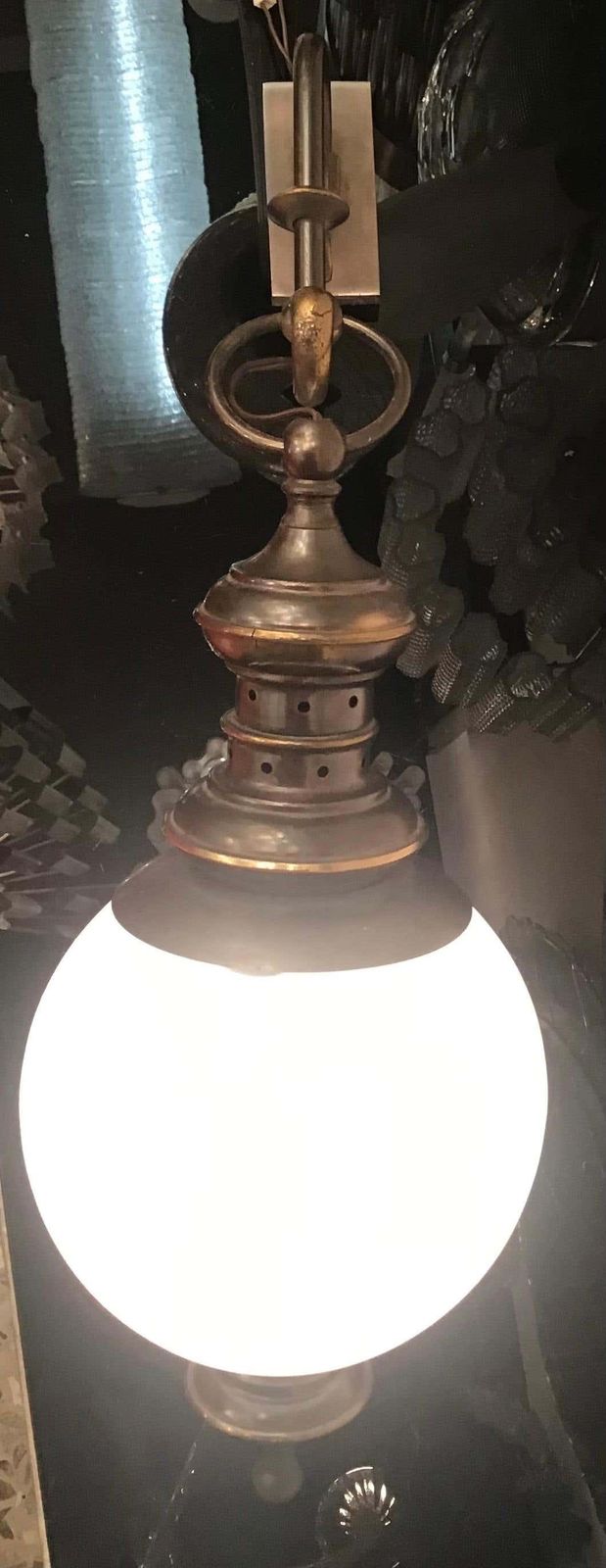 Azucena Luigi Caccia Dominioni Sconce Brass Glass 1950 Italy photo for sale