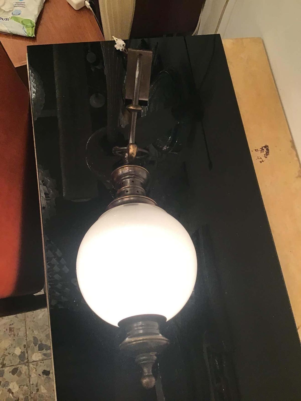 photo furniture Azucena Luigi Caccia Dominioni Sconce Brass Glass 1950 Italy