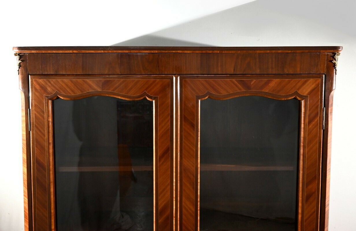Bookcase In Rosewood And Indigenous, Louis XV Period – 18th Century photo vinterior