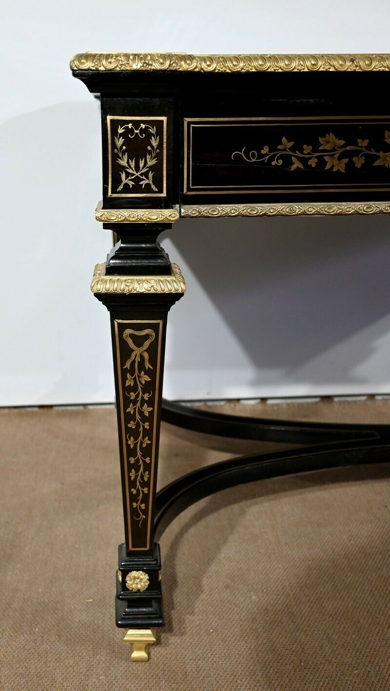 photo buy Important Bureau All Faces In Blackened Poirier, Napoleon III Period   Mid 19th Century