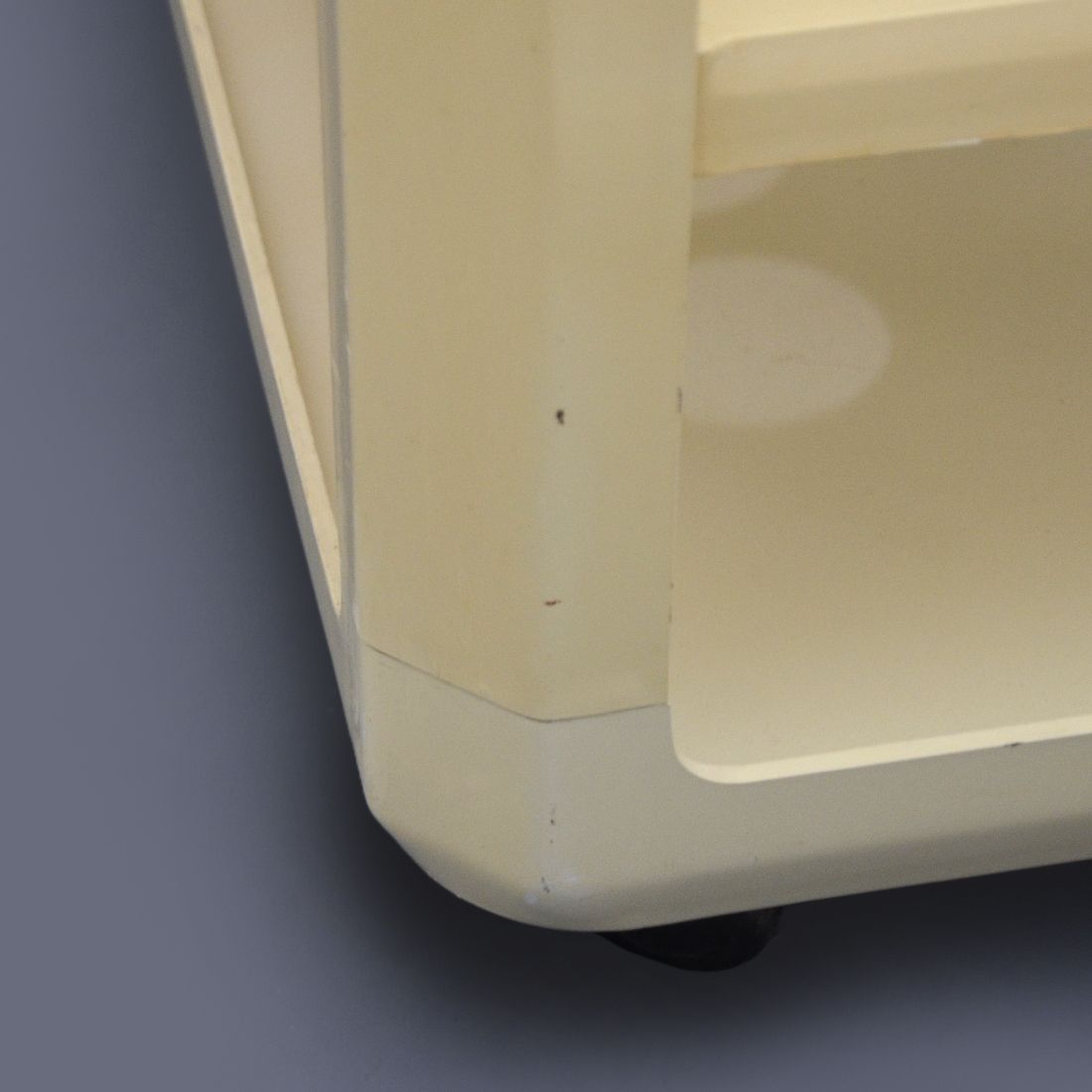 White Bar Trolley By Alberto Rosselli For Kartell, 1970s photo Furniture
