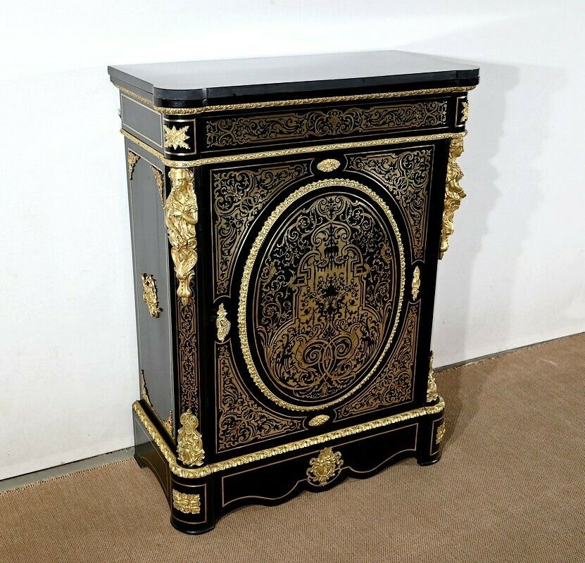 Support Cabinet In Blackened Pear Tree, Napoleon III Period   Mid 19th Century photo furniture