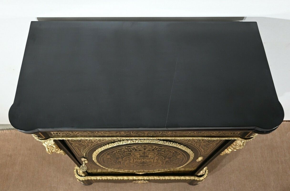 Support Cabinet In Blackened Pear Tree, Napoleon III Period   Mid 19th Century photo 7814.61