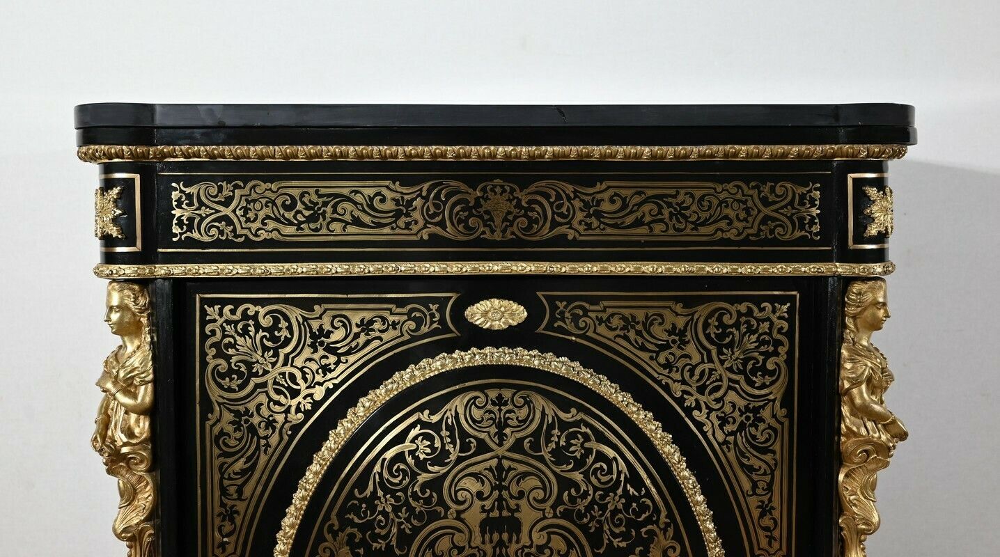 Support Cabinet In Blackened Pear Tree, Napoleon III Period   Mid 19th Century photo buy