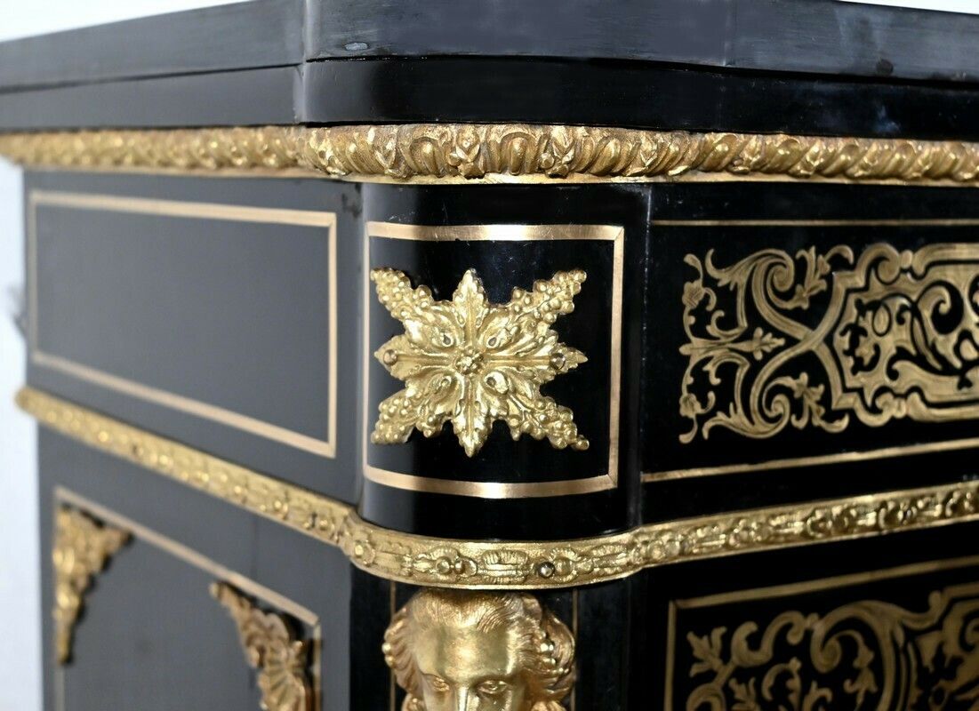 photo furniture Support Cabinet In Blackened Pear Tree, Napoleon III Period   Mid 19th Century