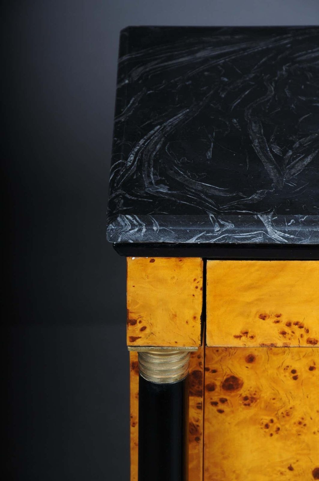 Classic Bedside Table, Side Table In Biedermeier Style, Maple Root R photo 1619.0