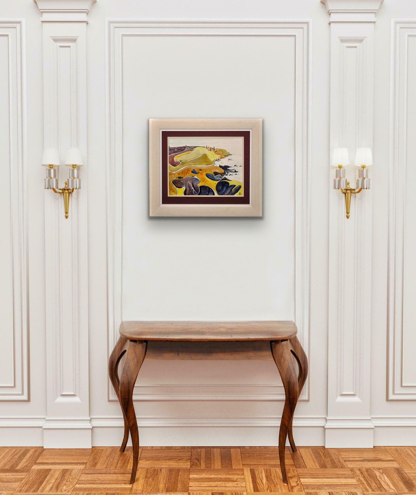 photo furniture Rosemary Ziar 1919 To 2003. Cornish. The North Coast Of Cornwall, West Penwith. Framed 1970s Coastal Landscape Watercolour Painting.