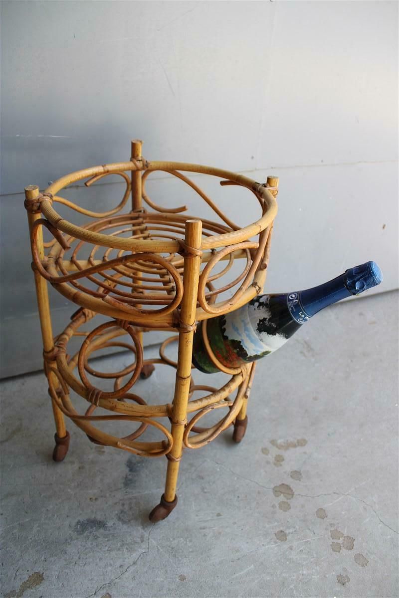 Portable Round Pool Bar In Solid Brass Midcentury Italian Design photo 648.0