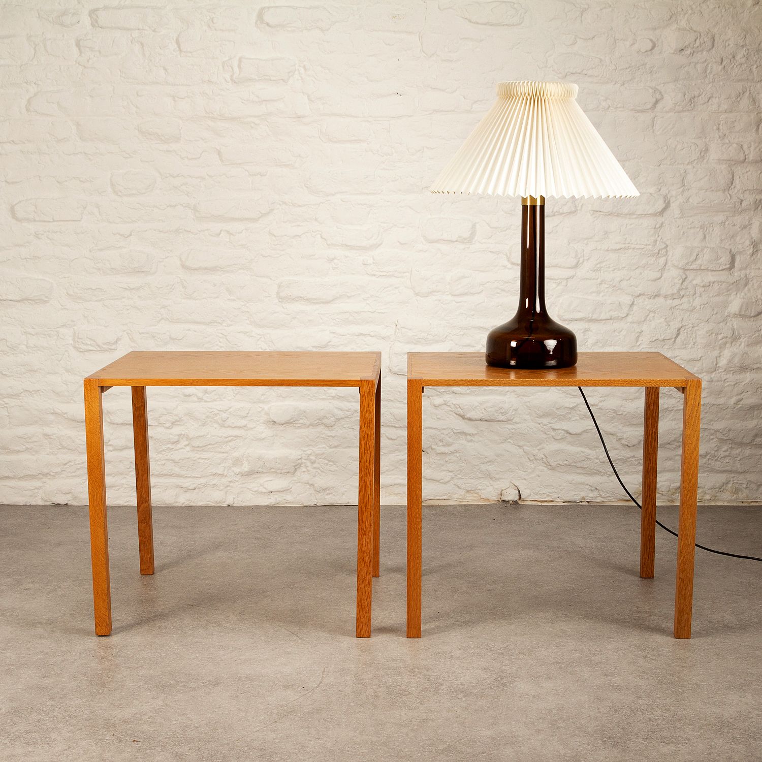 Pair Of Mid Century Oak Side Tables By M. Ryder And Eskild Pontoppidan, Denmark 1960s photo Furniture