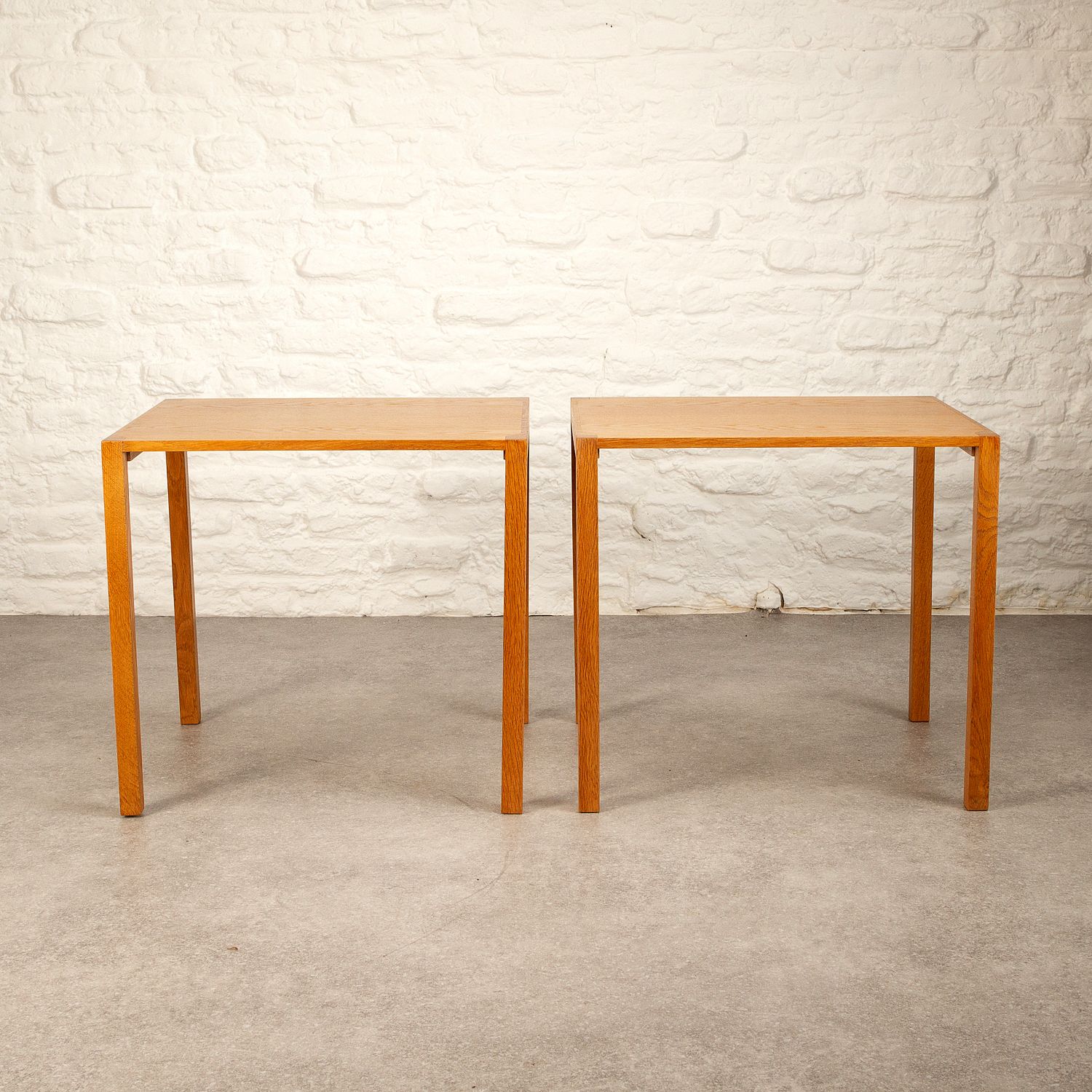 Pair Of Mid Century Oak Side Tables By M. Ryder And Eskild Pontoppidan, Denmark 1960s photo furniture
