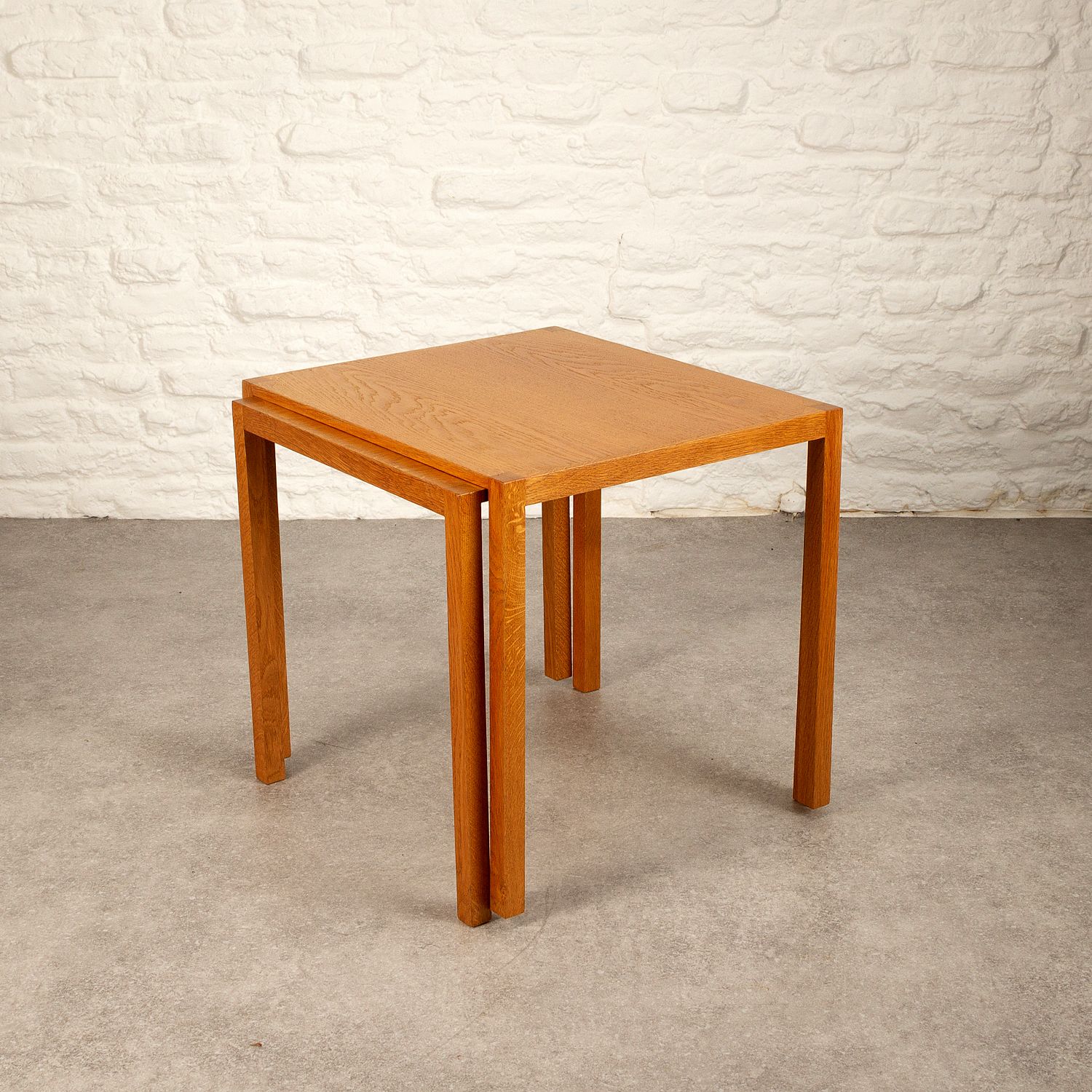 Pair Of Mid Century Oak Side Tables By M. Ryder And Eskild Pontoppidan, Denmark 1960s photo buy