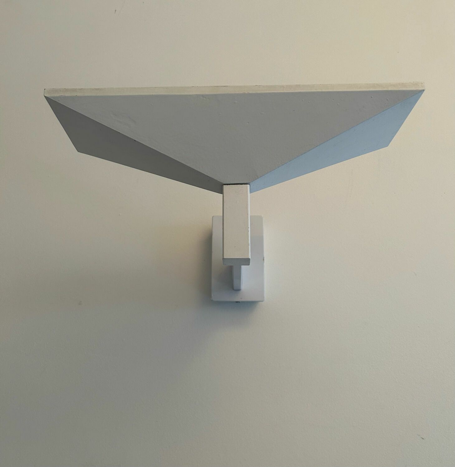 Vintage Modernist Disderot Wall Lamp In White Lacquered Metal, Glass And Light 1970 photo furniture
