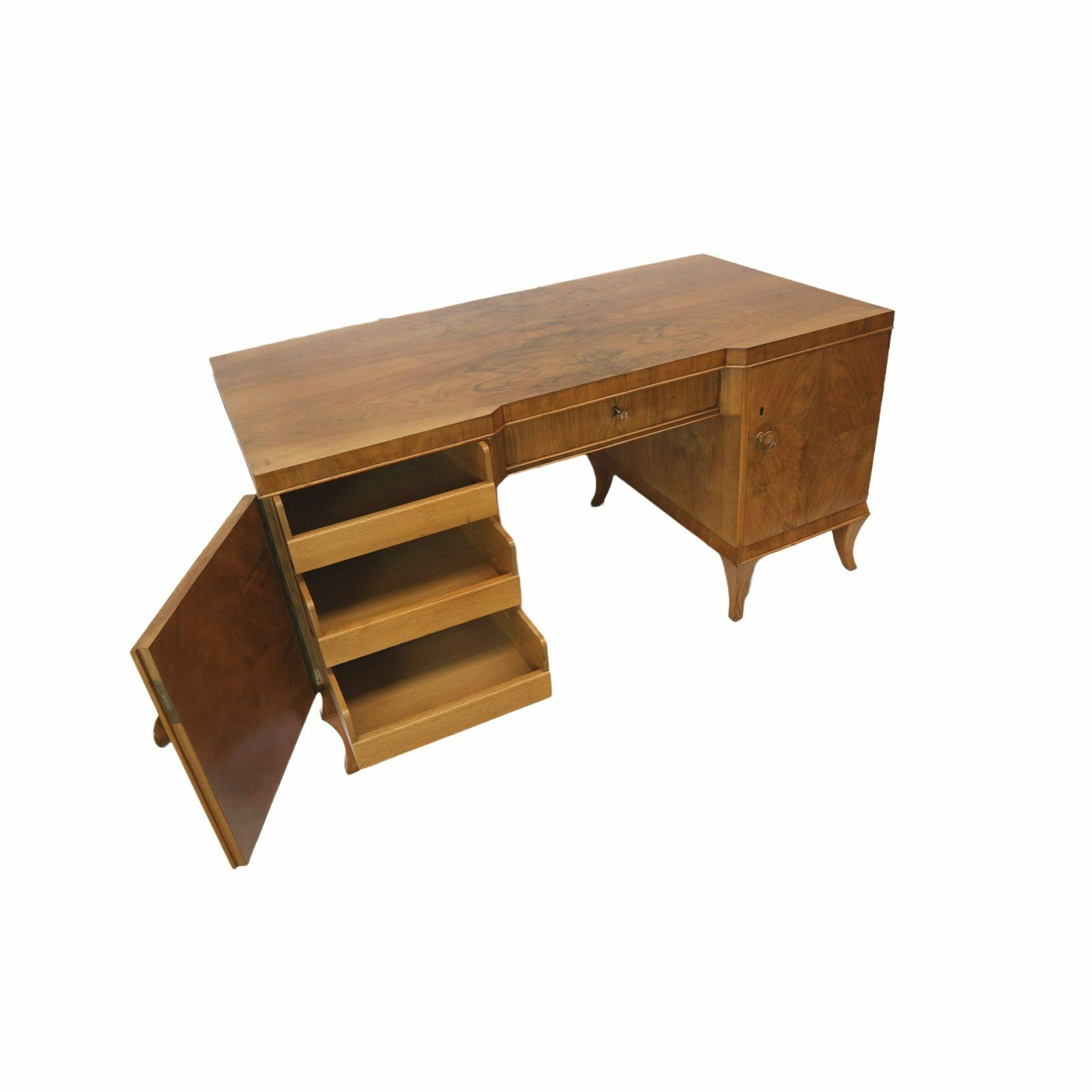 Graceful Vintage Walnut Desk Made In The 1950s photo buy